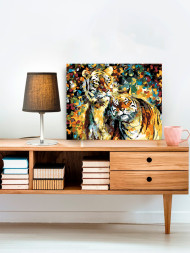 Raqamlar bo'yicha rasm "Bir juft yo'lbars"