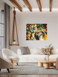 Raqamlar bo'yicha rasm "Bir juft yo'lbars"