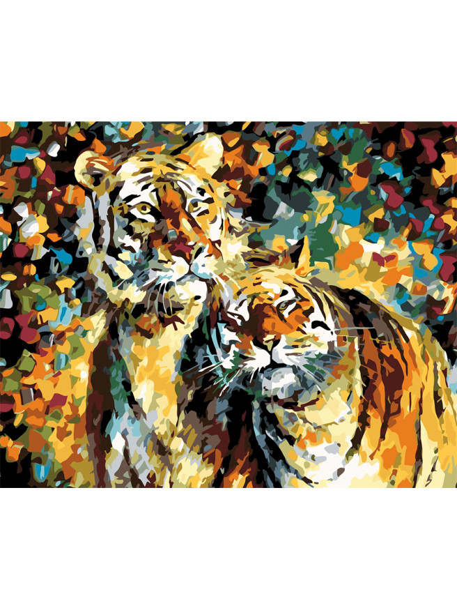 Raqamlar bo&amp;#039;yicha rasm &amp;quot;Bir juft yo&amp;#039;lbars&amp;quot;