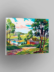 Картина по номерам &amp;quot;Маленькая деревня&amp;quot;