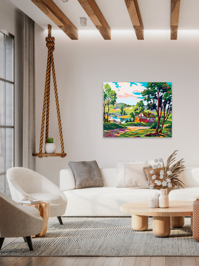 Картина по номерам &amp;quot;Маленькая деревня&amp;quot;