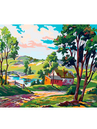 Картина по номерам &amp;quot;Маленькая деревня&amp;quot;