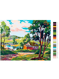 Картина по номерам &amp;quot;Маленькая деревня&amp;quot;