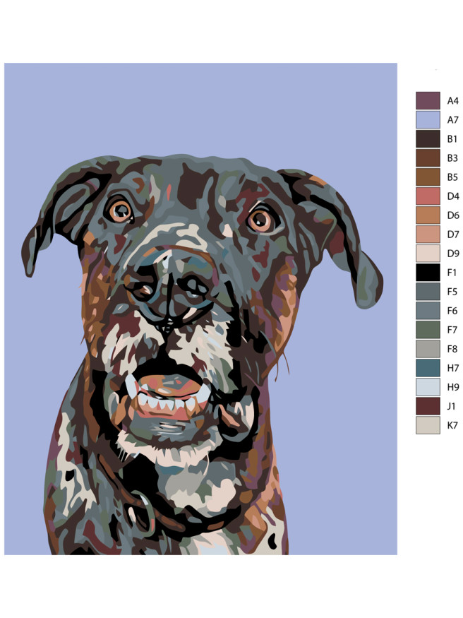 Картина по номерам &amp;quot;Портрет собаки&amp;quot;