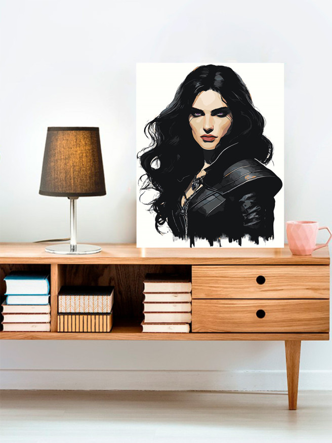 Картина по номерам &amp;quot;Красивая брюнетка&amp;quot;