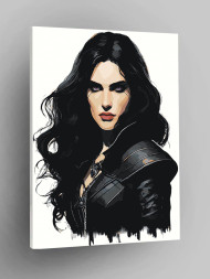 Картина по номерам &amp;quot;Красивая брюнетка&amp;quot;