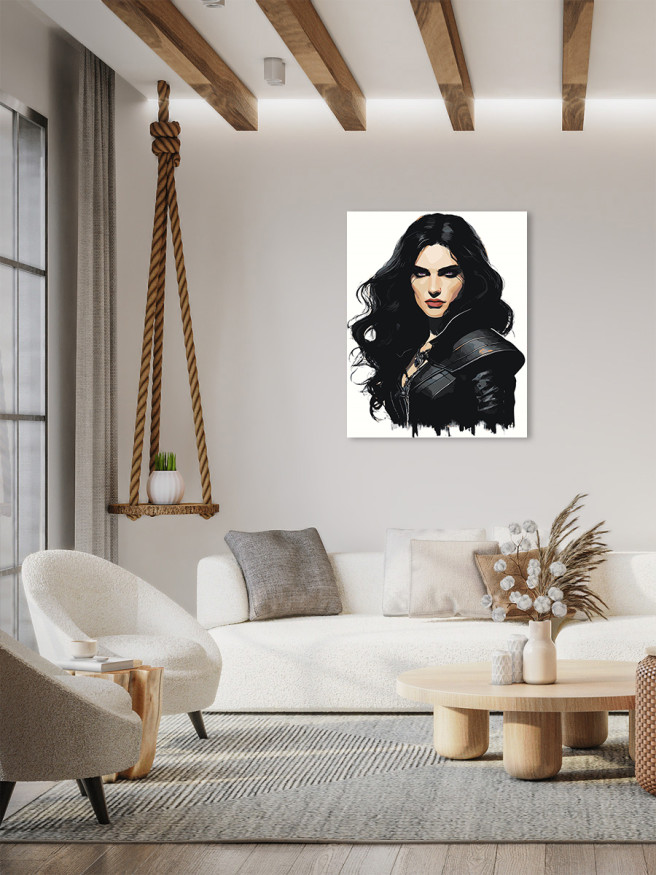 Картина по номерам &amp;quot;Красивая брюнетка&amp;quot;