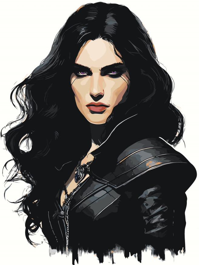 Картина по номерам &amp;quot;Красивая брюнетка&amp;quot;