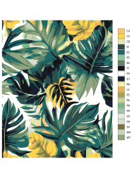 Raqamlar bo'yicha rasm "Yashil o'simliklar"