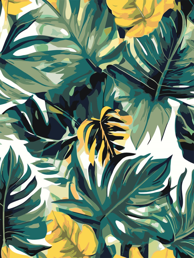 Raqamlar bo&amp;#039;yicha rasm &amp;quot;Yashil o&amp;#039;simliklar&amp;quot;