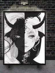 Holstga bosilgan poster "Yorug‘lik va zulmat"