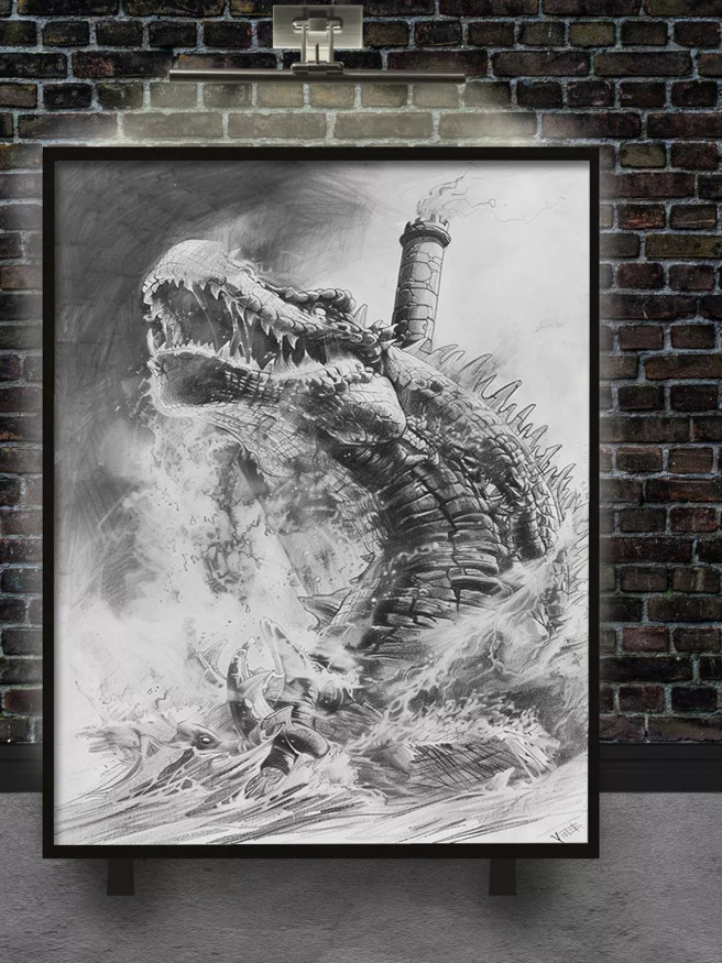 Постер на холсте &amp;quot;Паровой дракон из глубин&amp;quot;