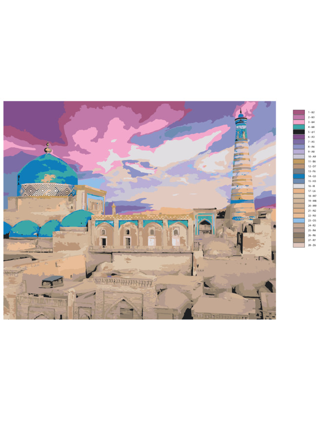 Raqamlar bo‘yicha rasm &amp;quot;Xiva. Sharqona manzara&amp;quot;