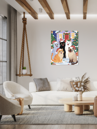 Raqamlar bo‘yicha rasm &quot;Yangi yil mushuklari&quot;