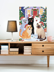 Raqamlar bo‘yicha rasm &quot;Yangi yil mushuklari&quot;