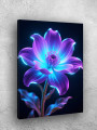 Постер на холсте &amp;quot;Неоновый цветок в ночи&amp;quot;