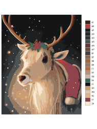 Raqamlar bo'yicha rasm "Sehrli kiyik"