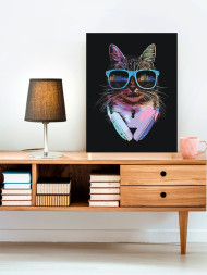 Картина по номерам &amp;quot;Котик в очках&amp;quot;