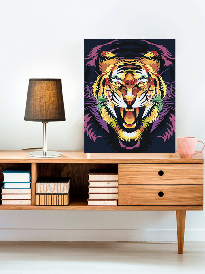 Raqamlar bo&amp;#039;yicha rasm &amp;quot;G&amp;#039;azablangan yo&amp;#039;lbars&amp;quot;