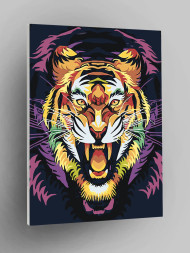 Raqamlar bo'yicha rasm "G'azablangan yo'lbars"