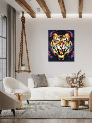 Raqamlar bo'yicha rasm "G'azablangan yo'lbars"