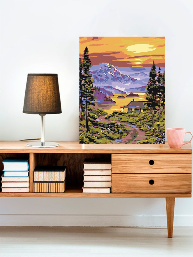 Raqamlar bo&amp;#039;yicha rasm &amp;quot;Sehrli quyosh botishi&amp;quot;