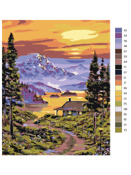 Картина по номерам &amp;quot;Волшебный закат&amp;quot;