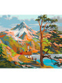 Картина по номерам &amp;quot;Домик у озера в горах&amp;quot;