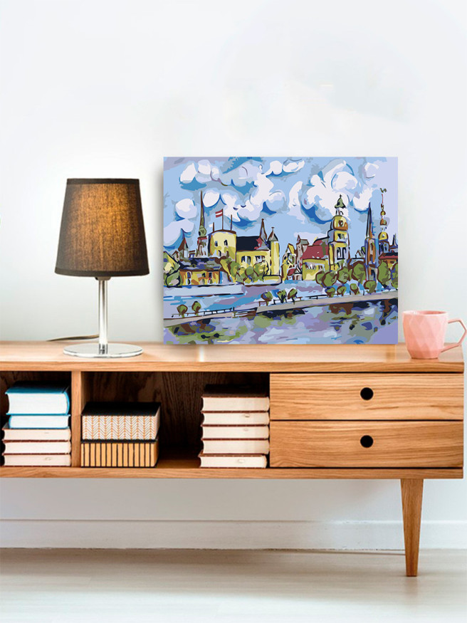 Raqamlar bo&amp;#039;yicha rasm &amp;quot;Shahar binolarining ko&amp;#039;rinishi&amp;quot;