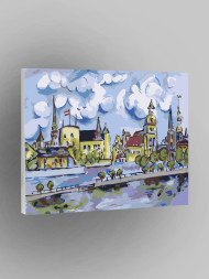 Картина по номерам &amp;quot;Вид на здания города&amp;quot;