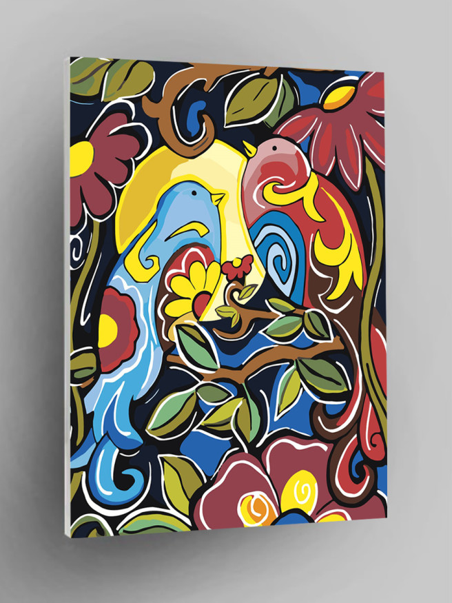 Raqamlar bo&amp;#039;yicha rasm &amp;quot;Filialdagi qushlar&amp;quot;