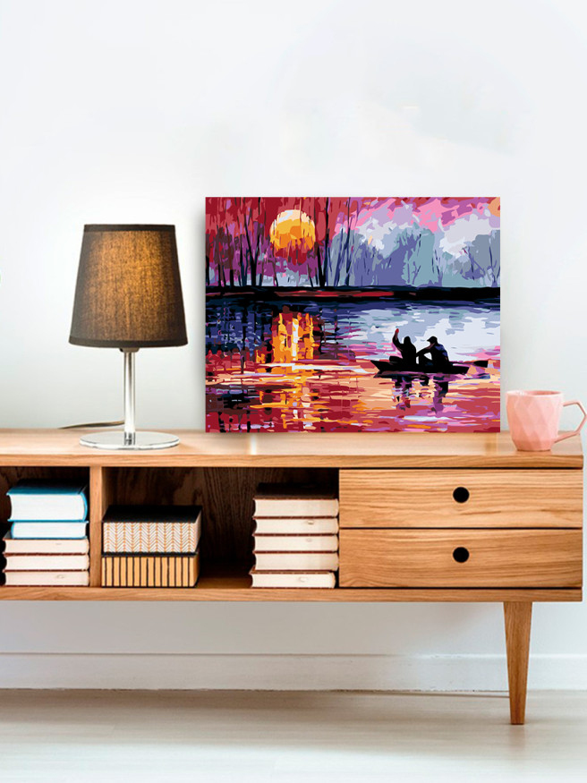 Картина по номерам &amp;quot;Пара на лодке&amp;quot;