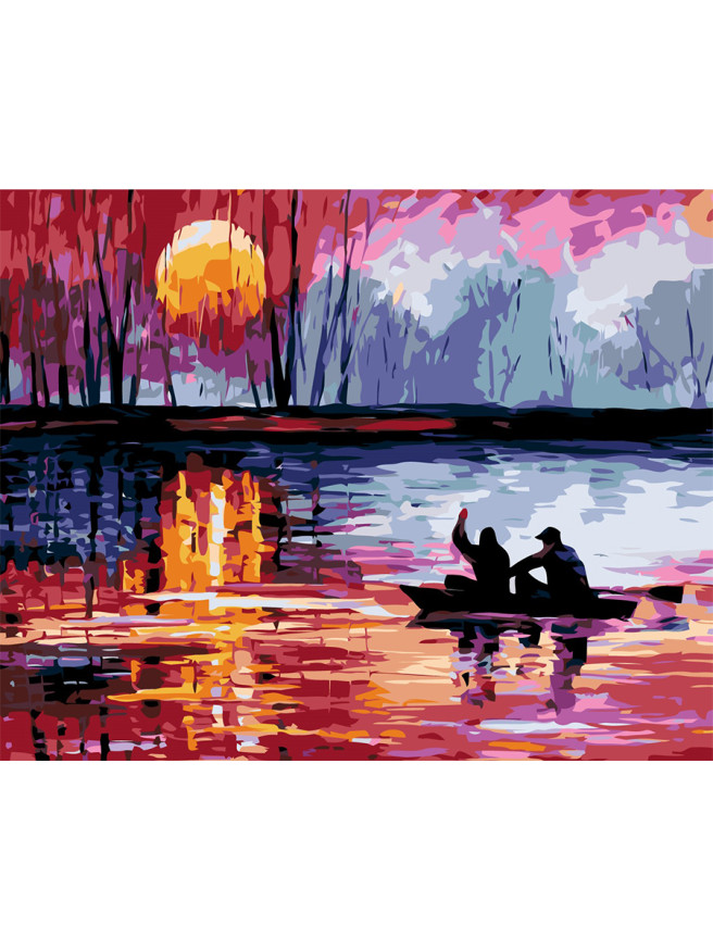 Картина по номерам &amp;quot;Пара на лодке&amp;quot;