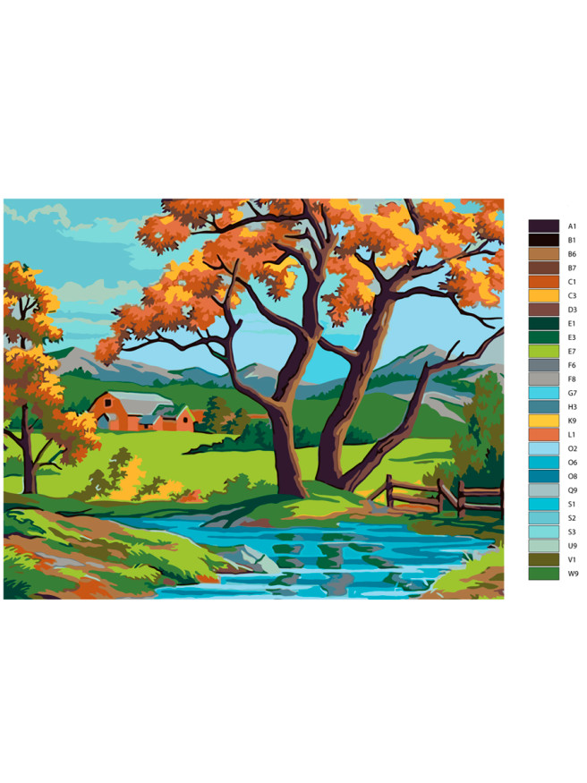 Raqamlar bo&amp;#039;yicha rasm &amp;quot;Daladagi akatsiya&amp;quot;