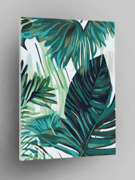 Картина по номерам &amp;quot;Большие зелёные листья&amp;quot;
