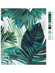 Картина по номерам &amp;quot;Большие зелёные листья&amp;quot;