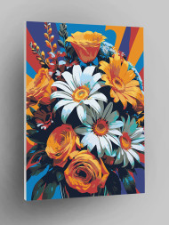Картина по номерам &amp;quot;Разноцветный букет цветов&amp;quot;