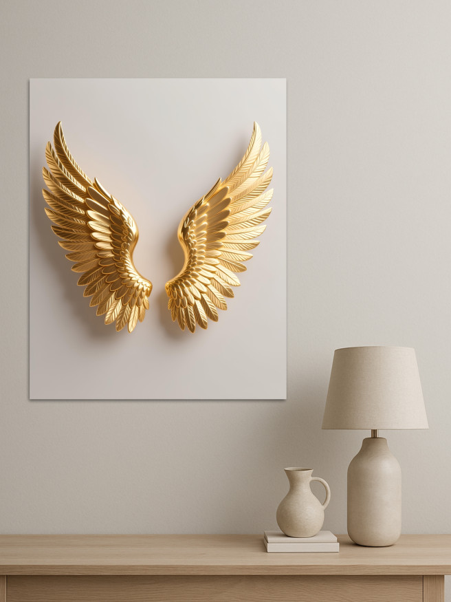 Holstga bosilgan poster &amp;quot;Oltin farishta qanotlari&amp;quot;