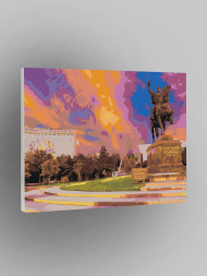 Raqamlar bo‘yicha rasm &quot;Toshkent. Amir Temur haykali&quot;