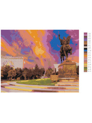 Raqamlar bo‘yicha rasm &quot;Toshkent. Amir Temur haykali&quot;