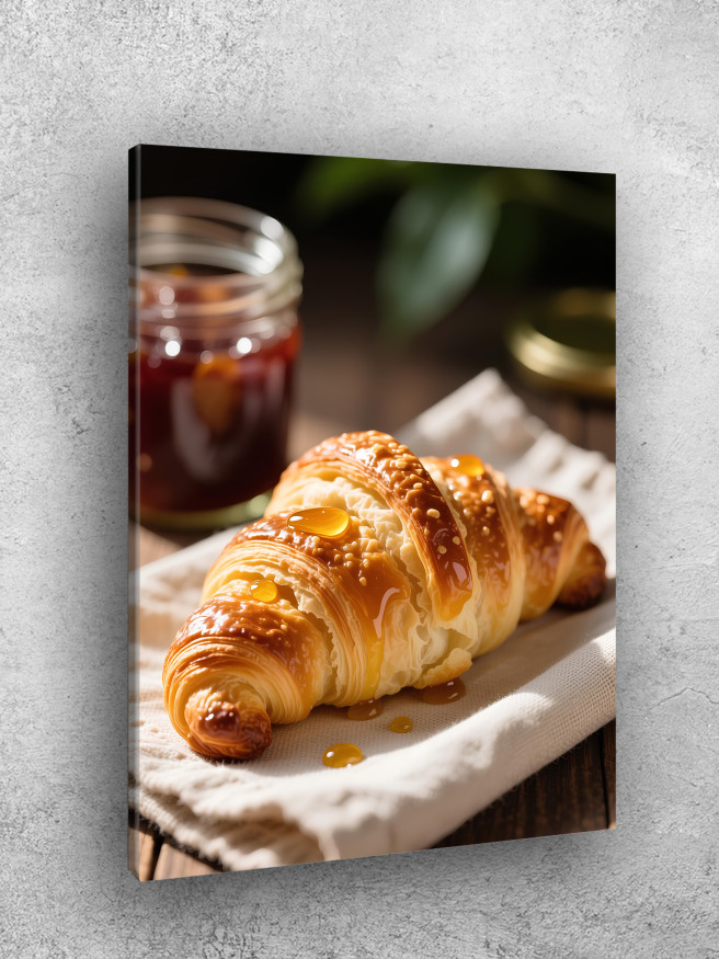 Постер на холсте &amp;quot;Круассан с мёдом и карамелью&amp;quot;