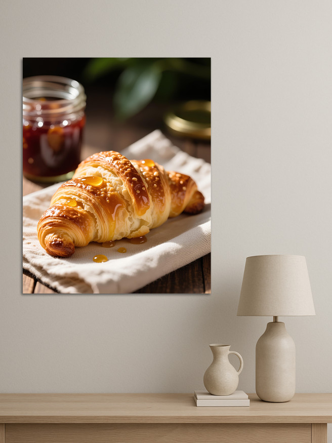 Постер на холсте &amp;quot;Круассан с мёдом и карамелью&amp;quot;