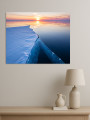 Постер на холсте &amp;quot;Закат над замёрзшим озером&amp;quot;