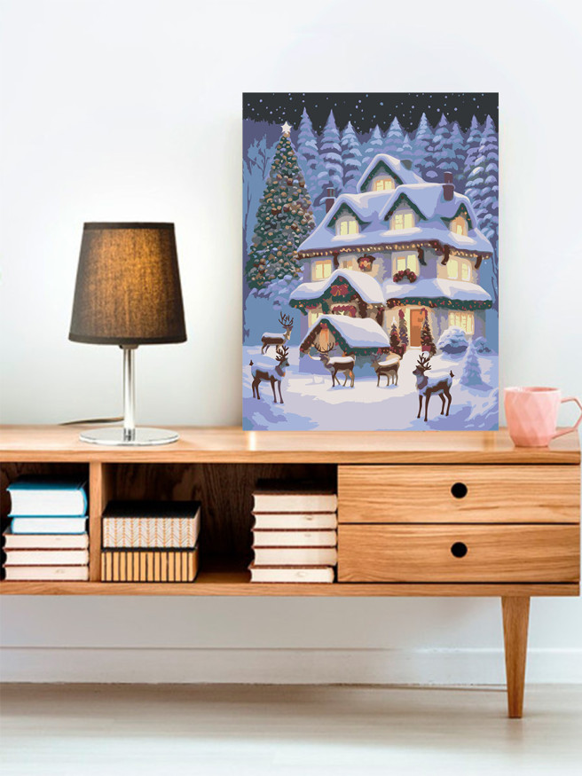 Raqamlar bo&amp;#039;yicha rasm &amp;quot;Qish haqidagi ertak&amp;quot;