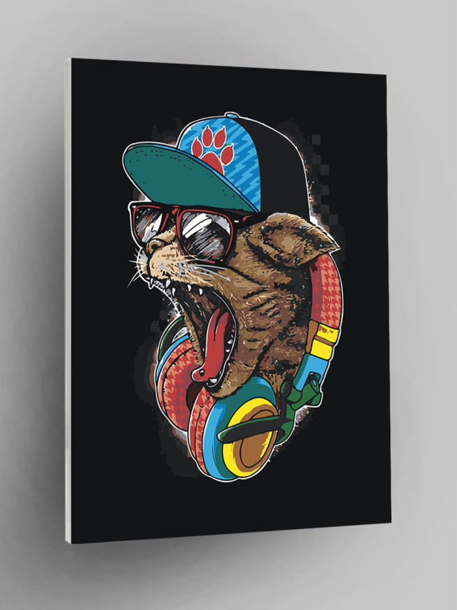 Картина по номерам &amp;quot;Котик в кепке&amp;quot;