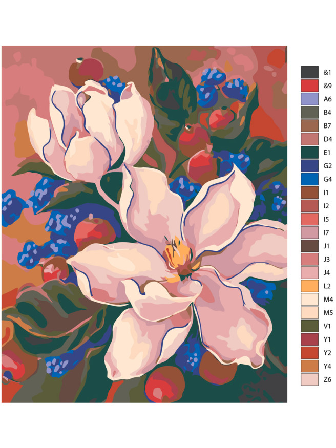 Raqamlar bo&amp;#039;yicha rasm &amp;quot;Tog&amp;#039; gulning gullashi&amp;quot;