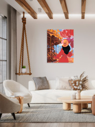 Картина по номерам &amp;quot;Девушка в парке развлечений&amp;quot;