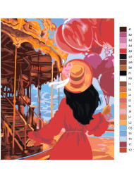 Картина по номерам &amp;quot;Девушка в парке развлечений&amp;quot;