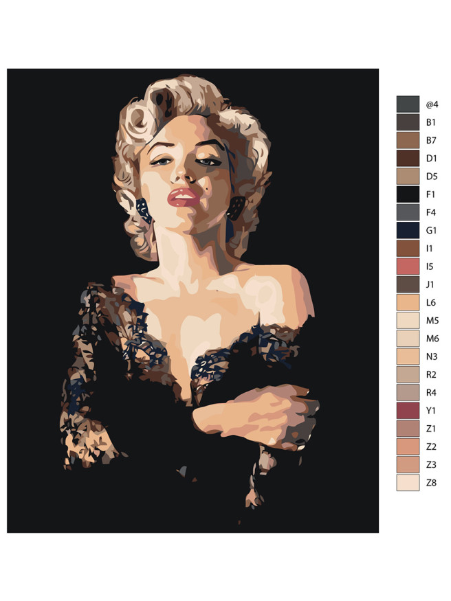 Картина по номерам &amp;quot;Мэрилин Монро&amp;quot;