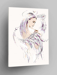 Картина по номерам &amp;quot;Девушка с крыльями&amp;quot;